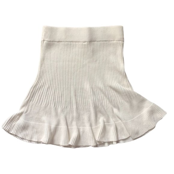 Free People Solid Gold Ribbed Cream Cable Sweater Skirt Small - Picture 3 of 8